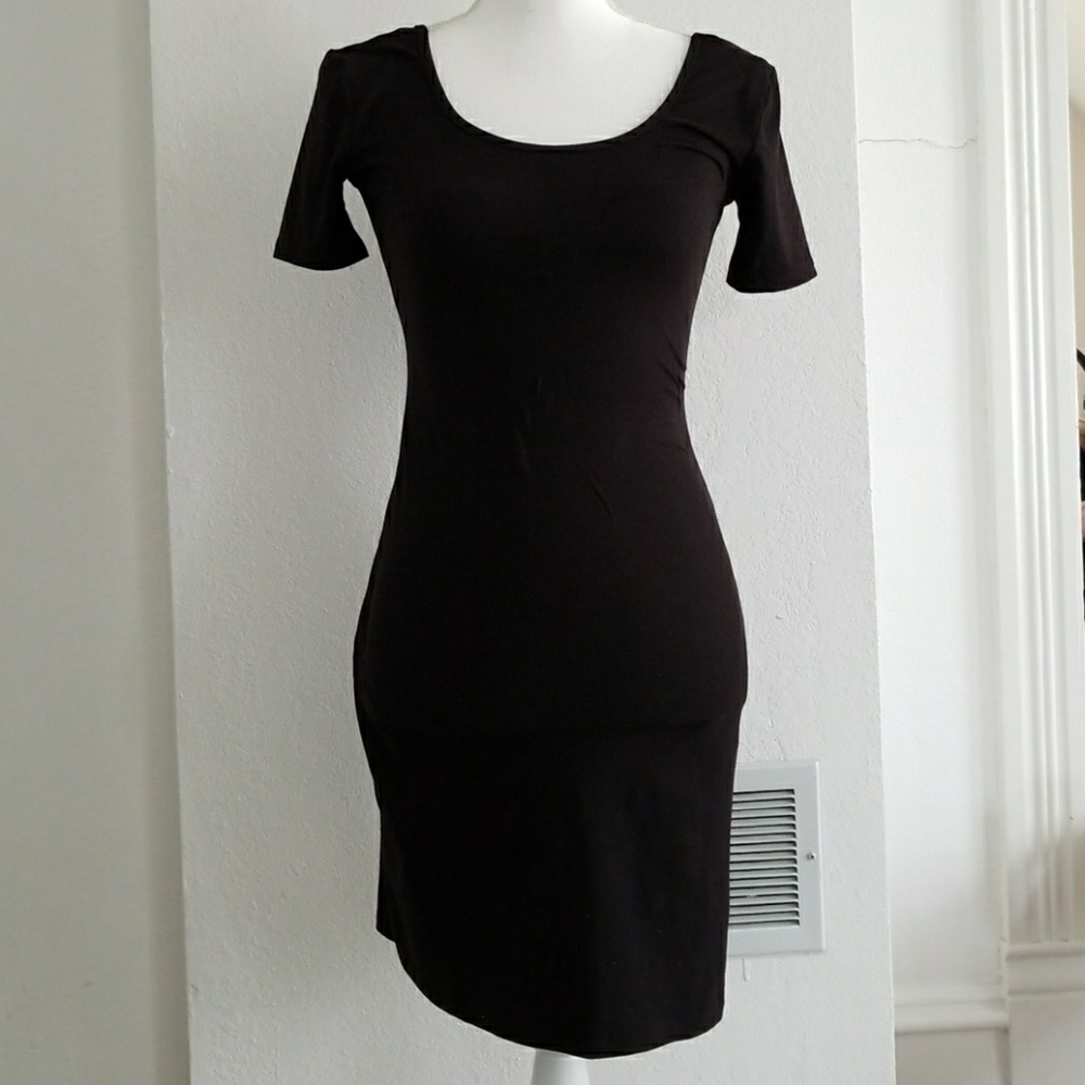 Black tight fitting incredibly comfy dress